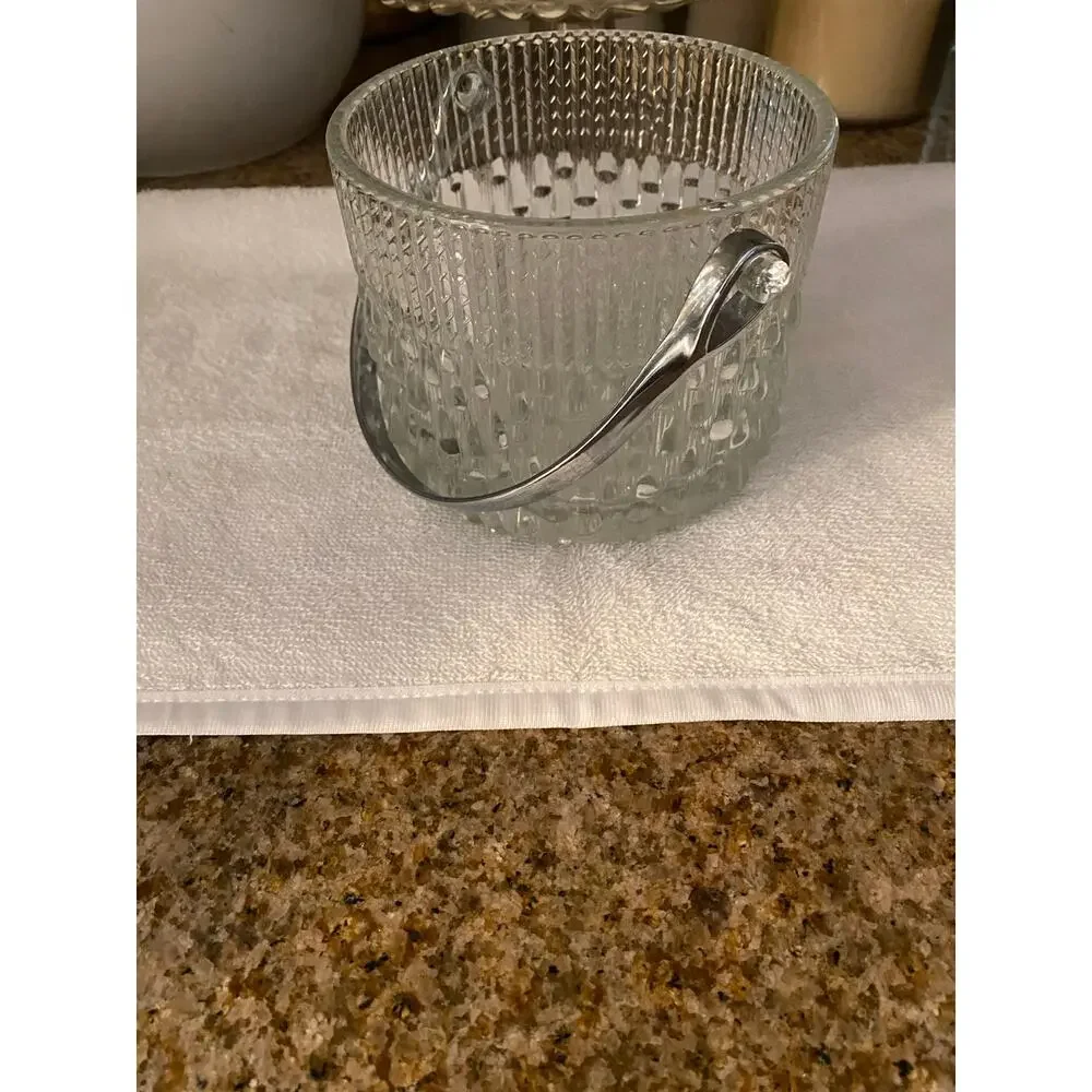 Vintage Teleflora France glass ice bucket